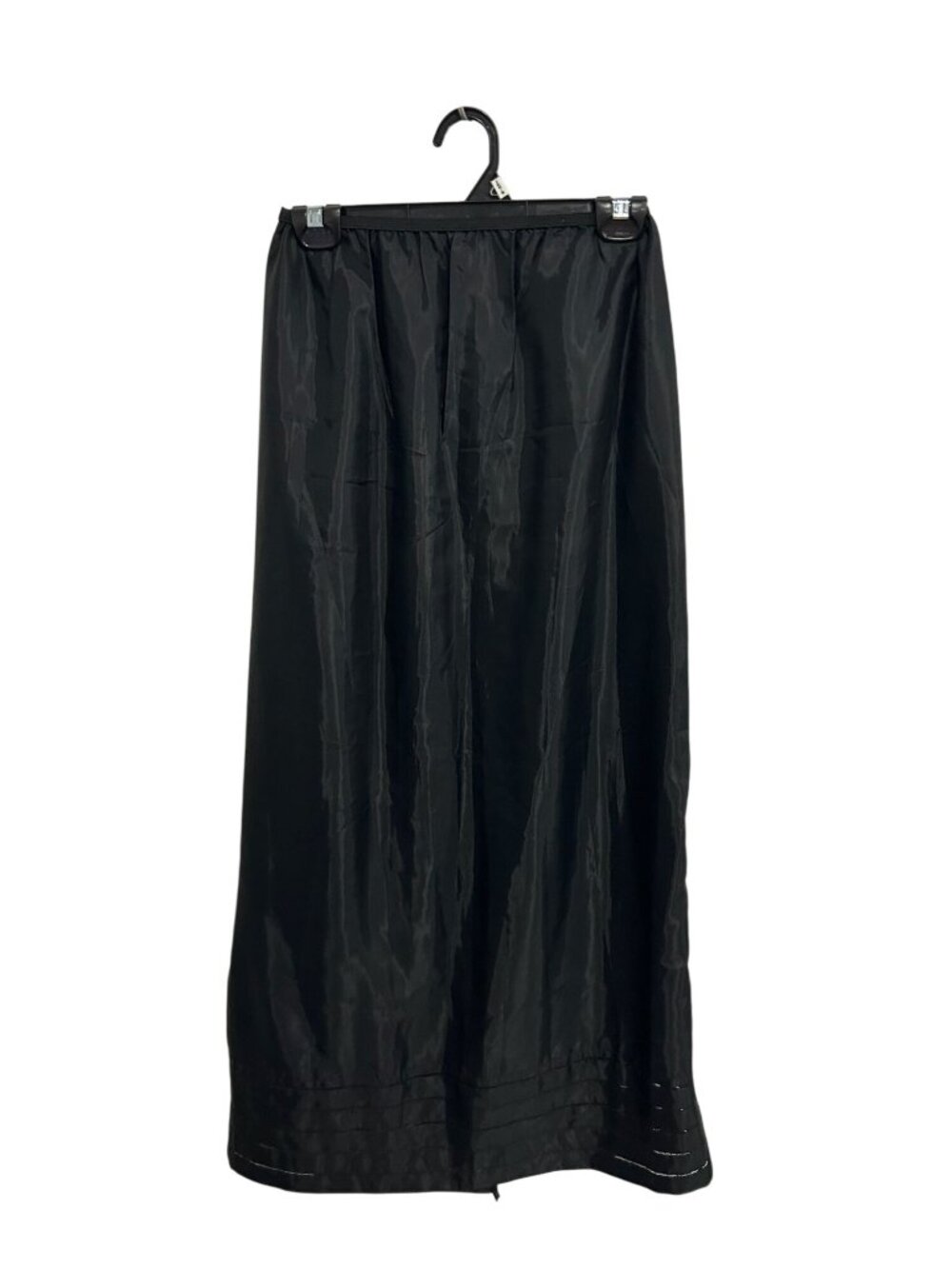 One Size Black Full Length Underskirt Slip Elastic Waist Noir Aesthetic
